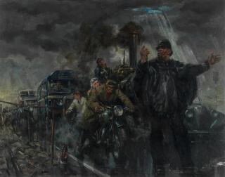 Terence Cuneo - Rush Hour Traffic