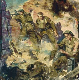 Terence Cuneo - Soldiers Re-Loading