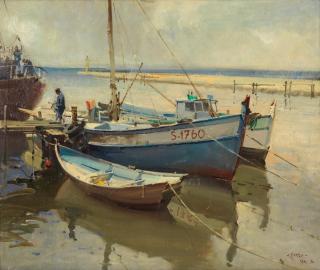 Terence Cuneo - Study in Blues - Le Gran-du-Roi