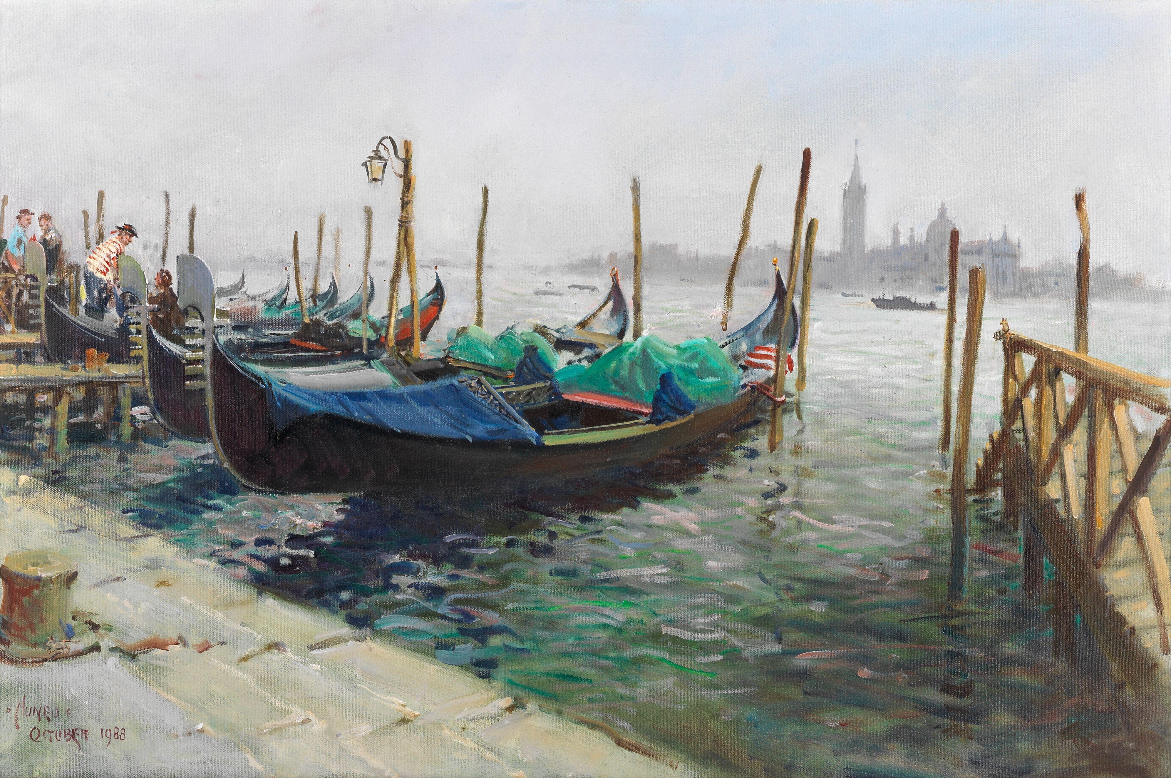 Terence Cuneo - Venetian Gondolas