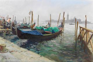 Terence Cuneo - Venetian Gondolas