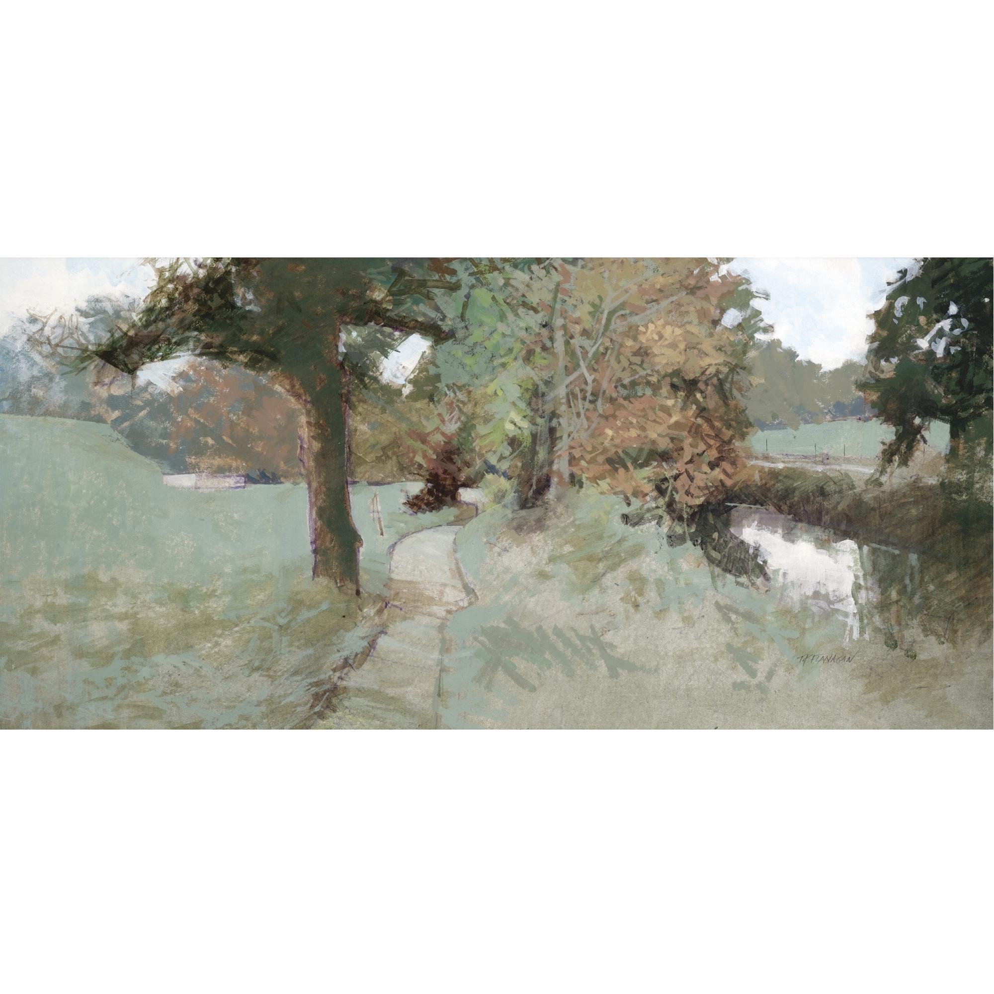 Terence P. Flanagan, R.H.A., R.U.A. - The Lagan At Edenderry (Towpath)