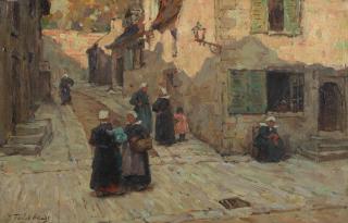 Terrick John Williams, RA - \'Evening Quimperlé, Brittany\'