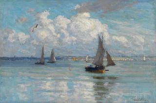 Terrick John Williams, RA - Sailing boats in a calm