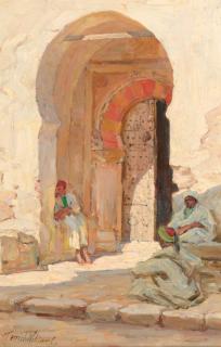 Terrick Williams, R.A. - A Doorway, Kairrouan