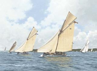 Terry Bailey - Work boats racing off Falmouth