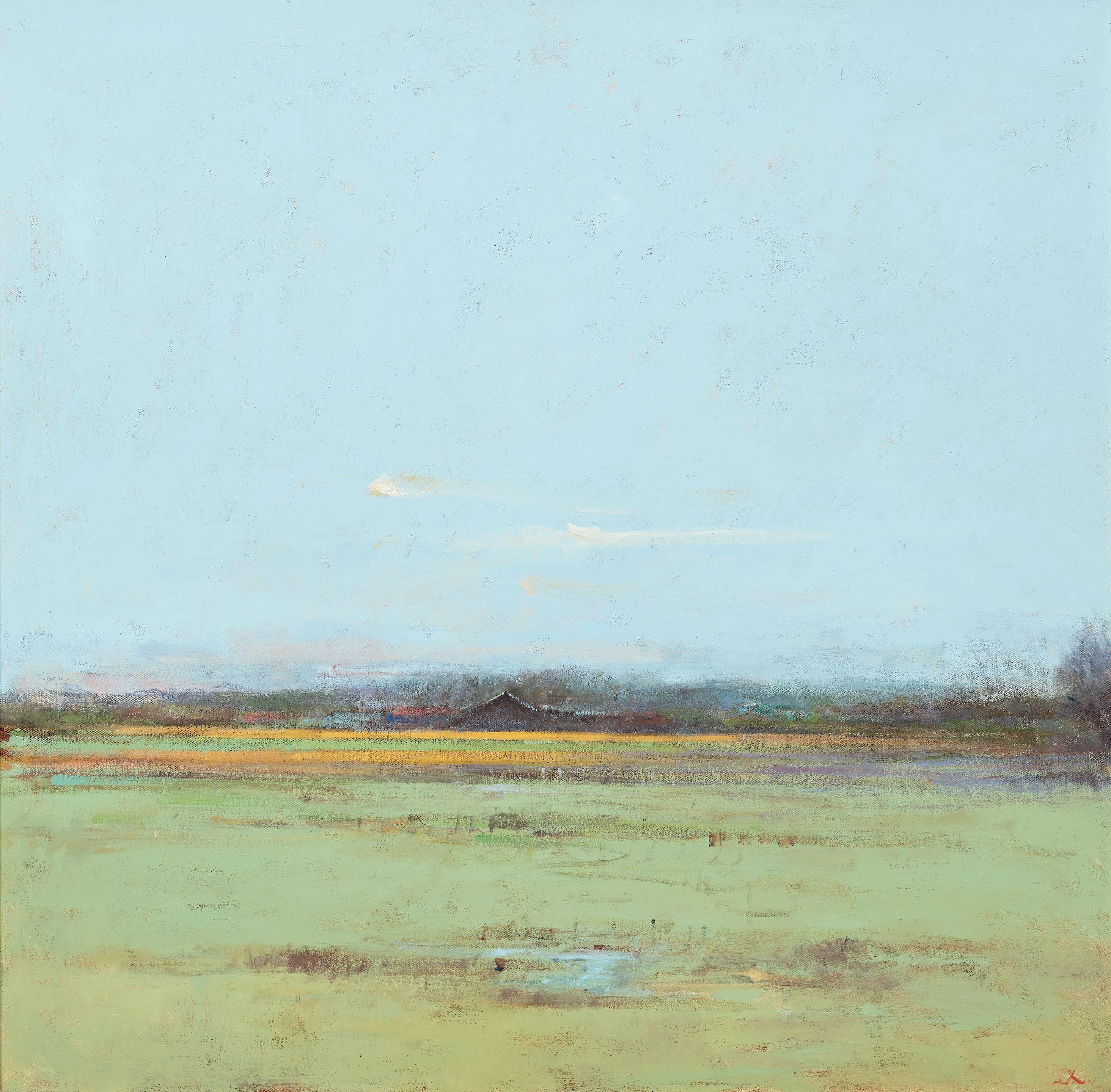 Terry Delapp - Black Barn, Marigolds And An Old Field