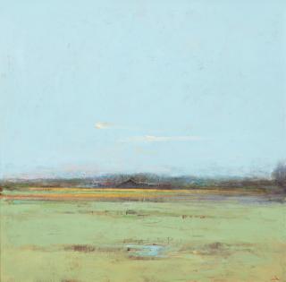 Terry Delapp - Black Barn, Marigolds And An Old Field