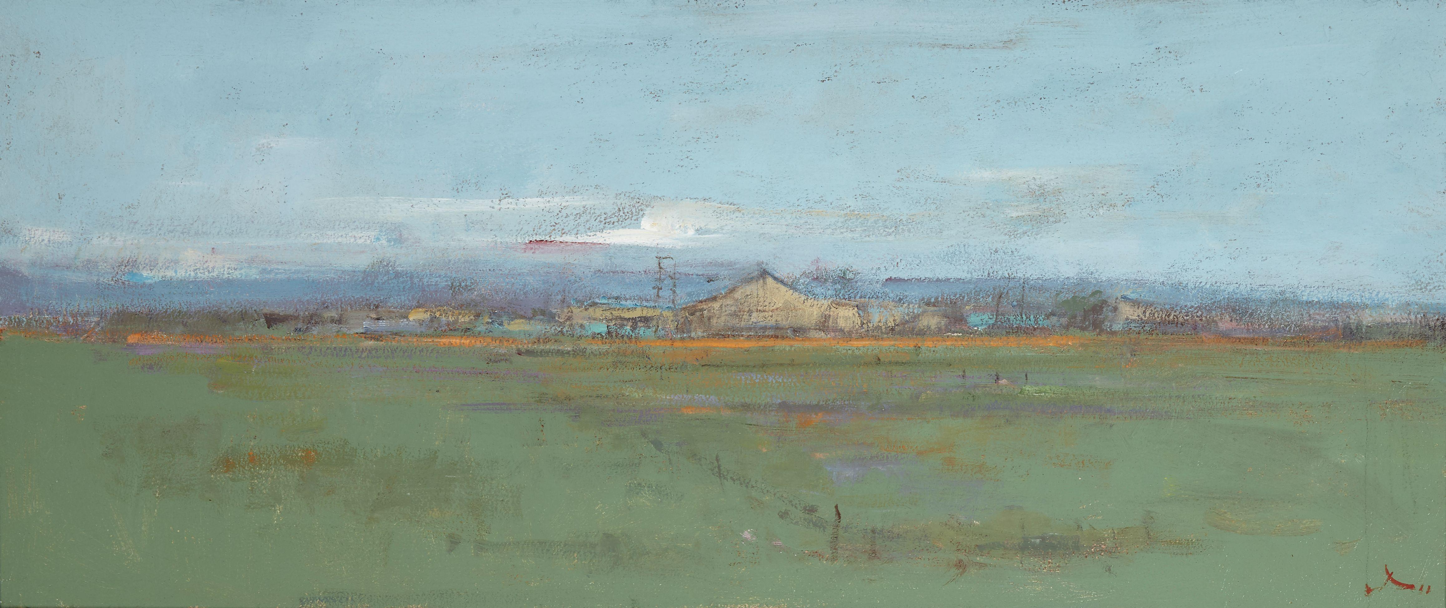 Terry DeLapp - Orange Fields, Nipomo; On the Way to Taft (a group of two) 12 x 28in and 12 x 18in, respectively