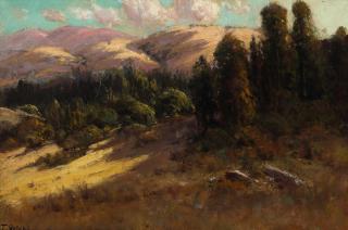 Thaddeus Welch - Marin Hills 12 1/8 x 18 in. framed 19 1/2 x 25 1/2 in.