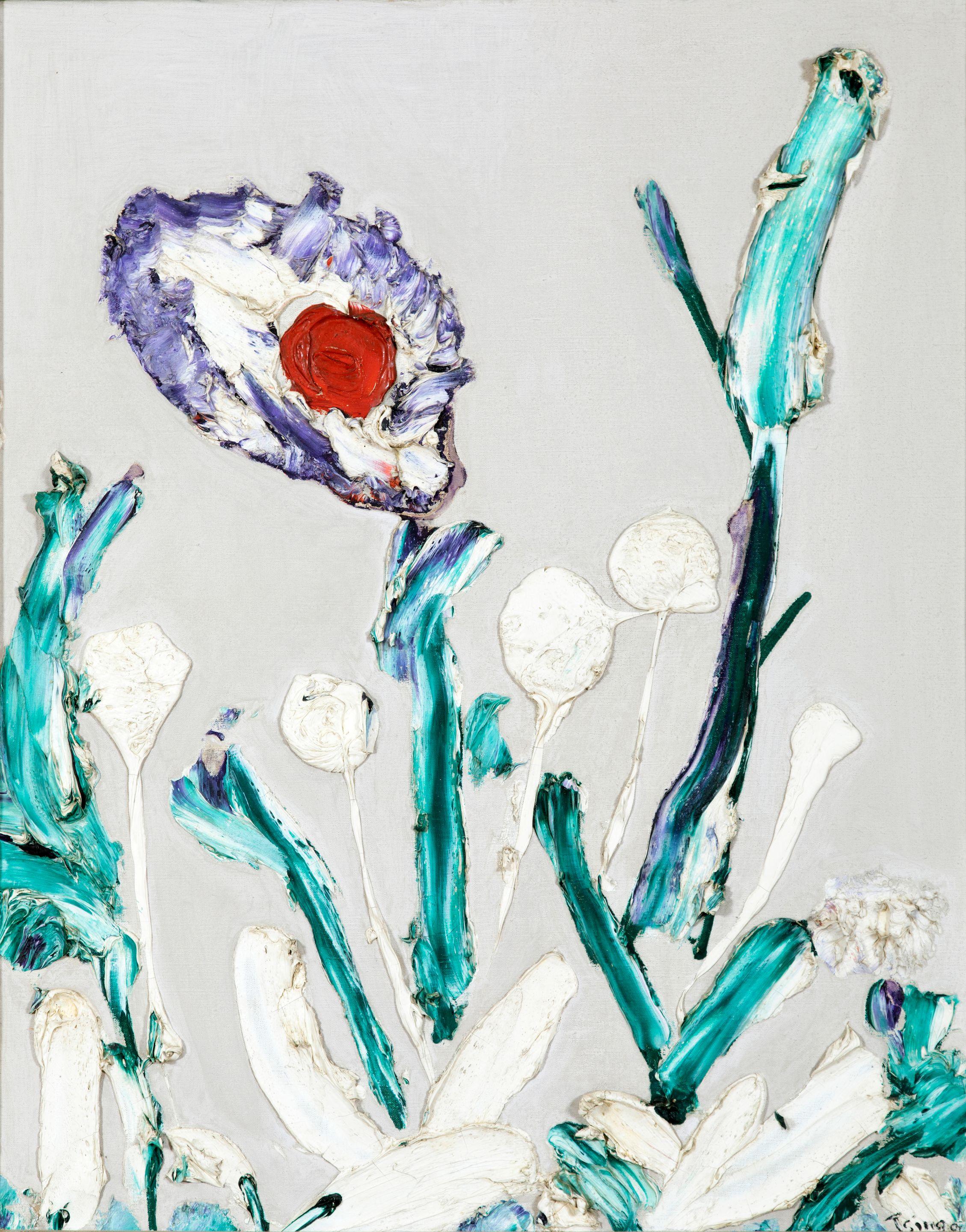 Thanos Tsingos - Fleur violette et rouge