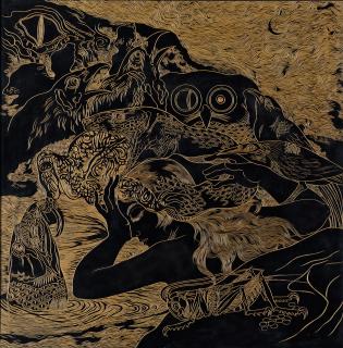 Thawan Duchanee - Girl Asleep in the Forest