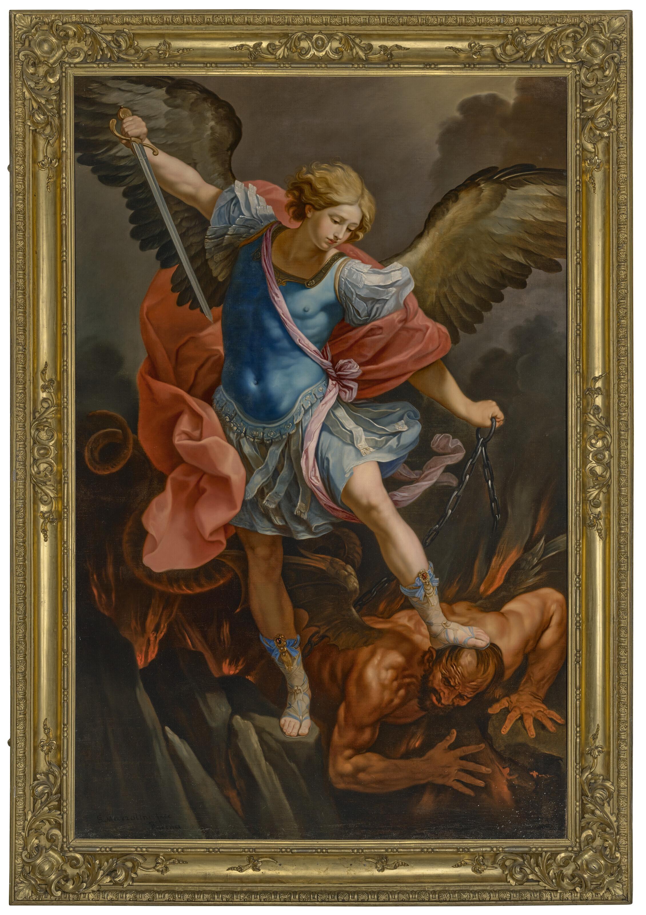 The Archangel Michael defeating Satan