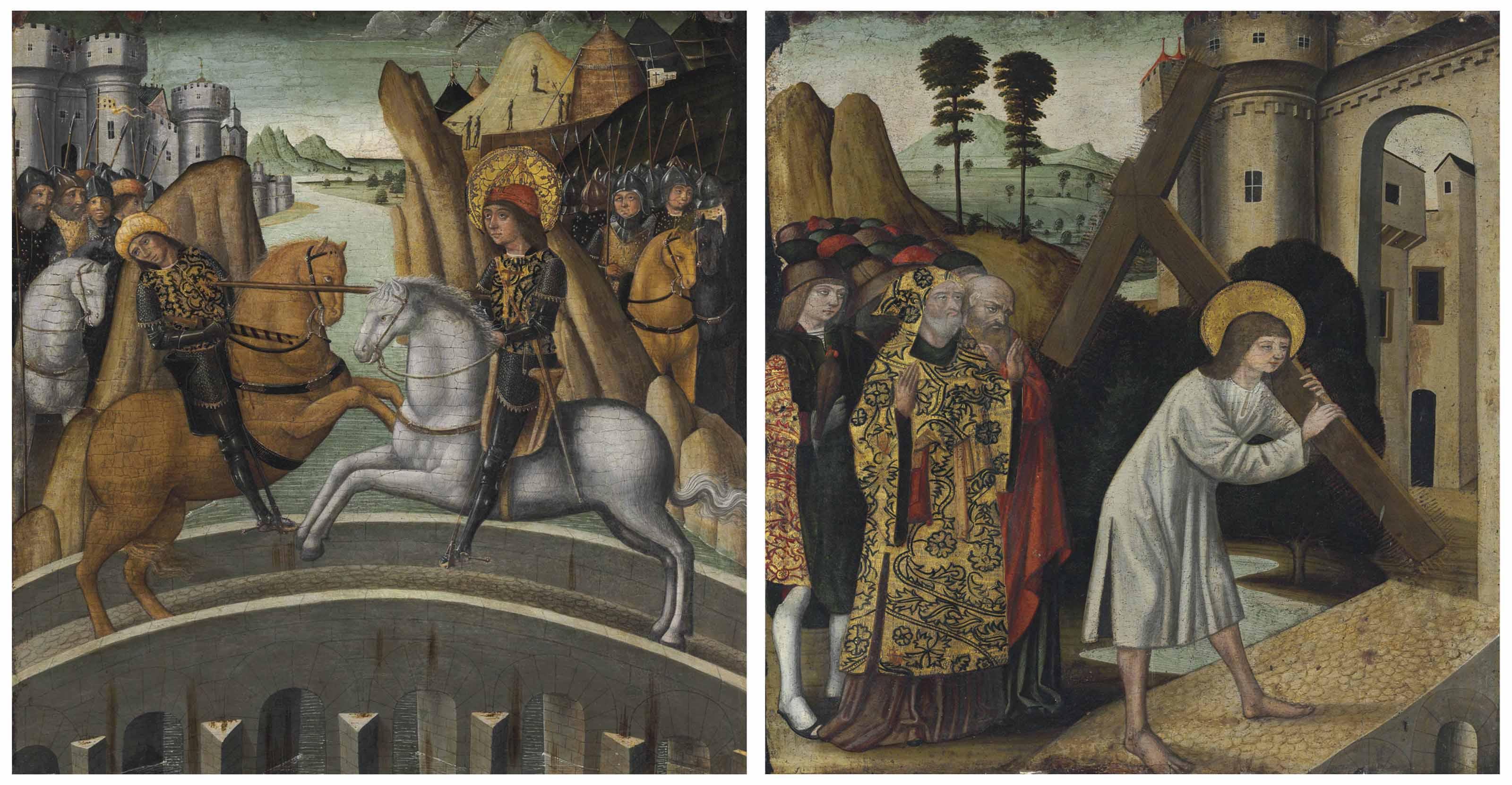 The Emperor Heraclius defeating Chosroes; and The Emperor Heraclius carrying the True Cross into Jerusalem