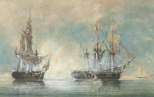 The finale of an Anglo-French frigate action of the Napoleonic Wars