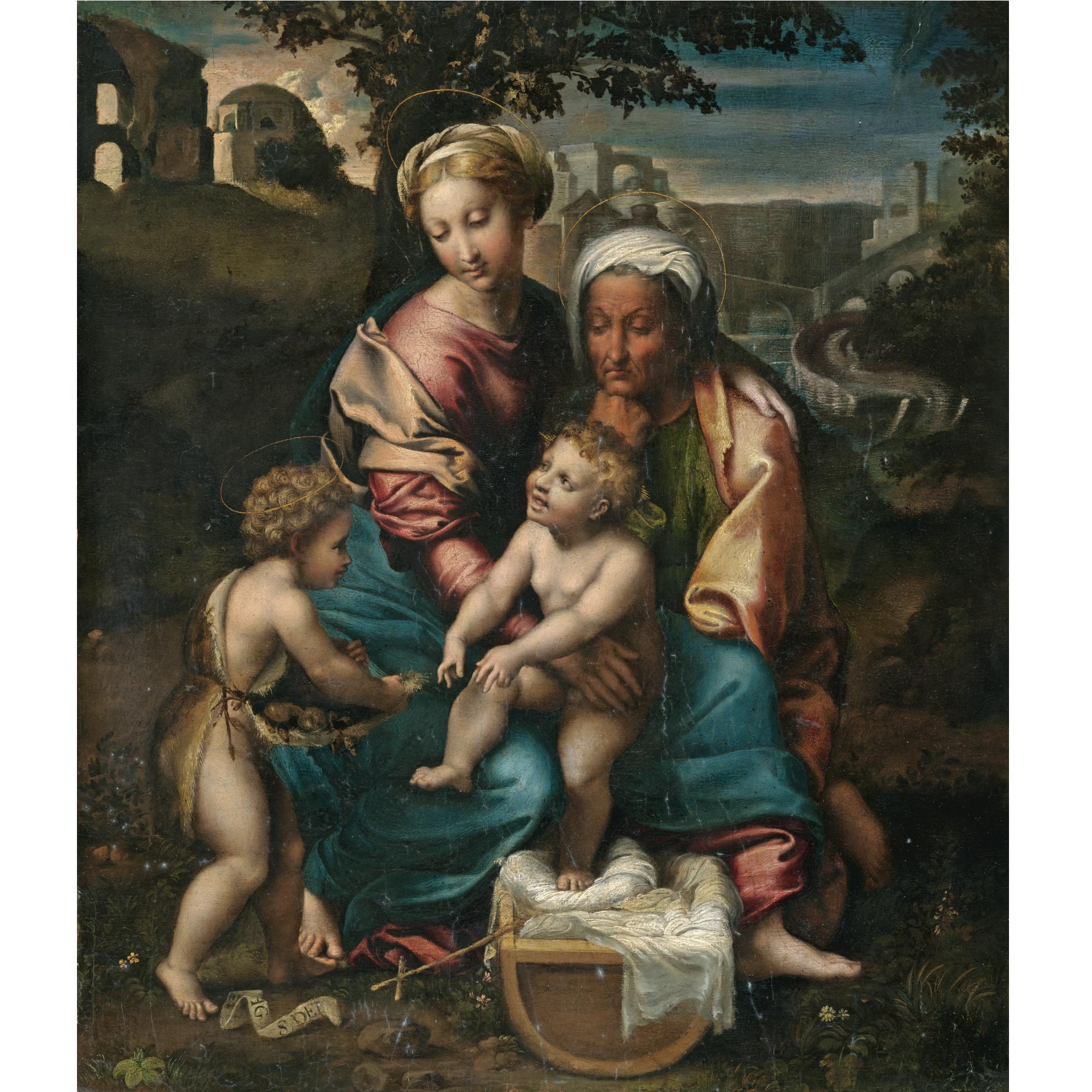 The Madonna And Child With Saint Anne And The Infant Saint John The Baptist