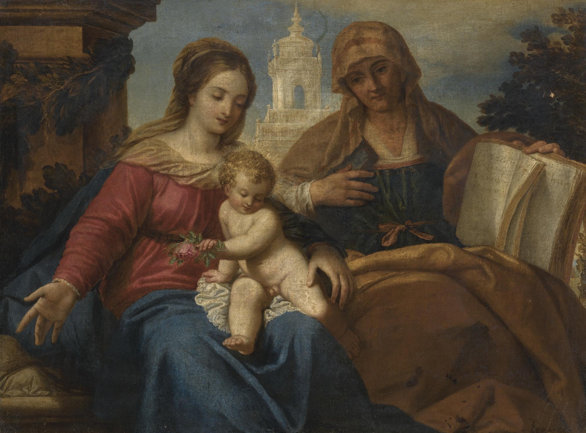 The Madonna And Child With Saint Anne