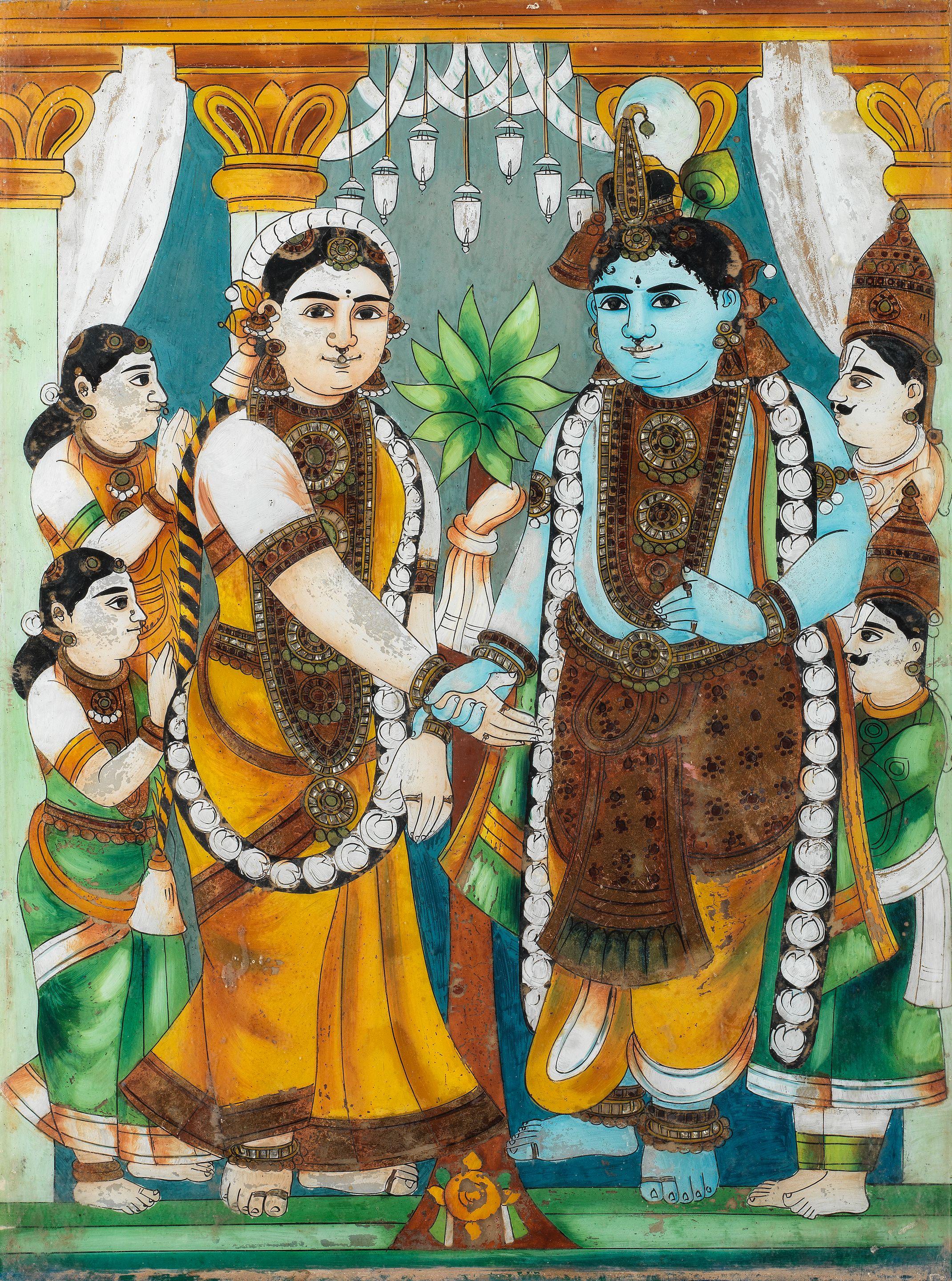 The marriage of Radha and Krishna