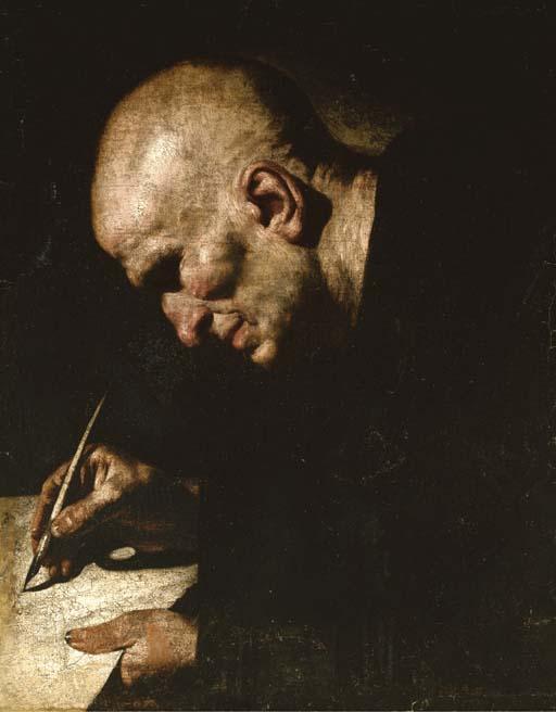 The Master of The Annunciation To The Shepherds - A monk scribe