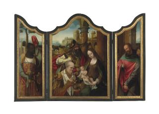 The Master Of The Antwerp Adoration - A Triptych: The Adoration Of The Magi