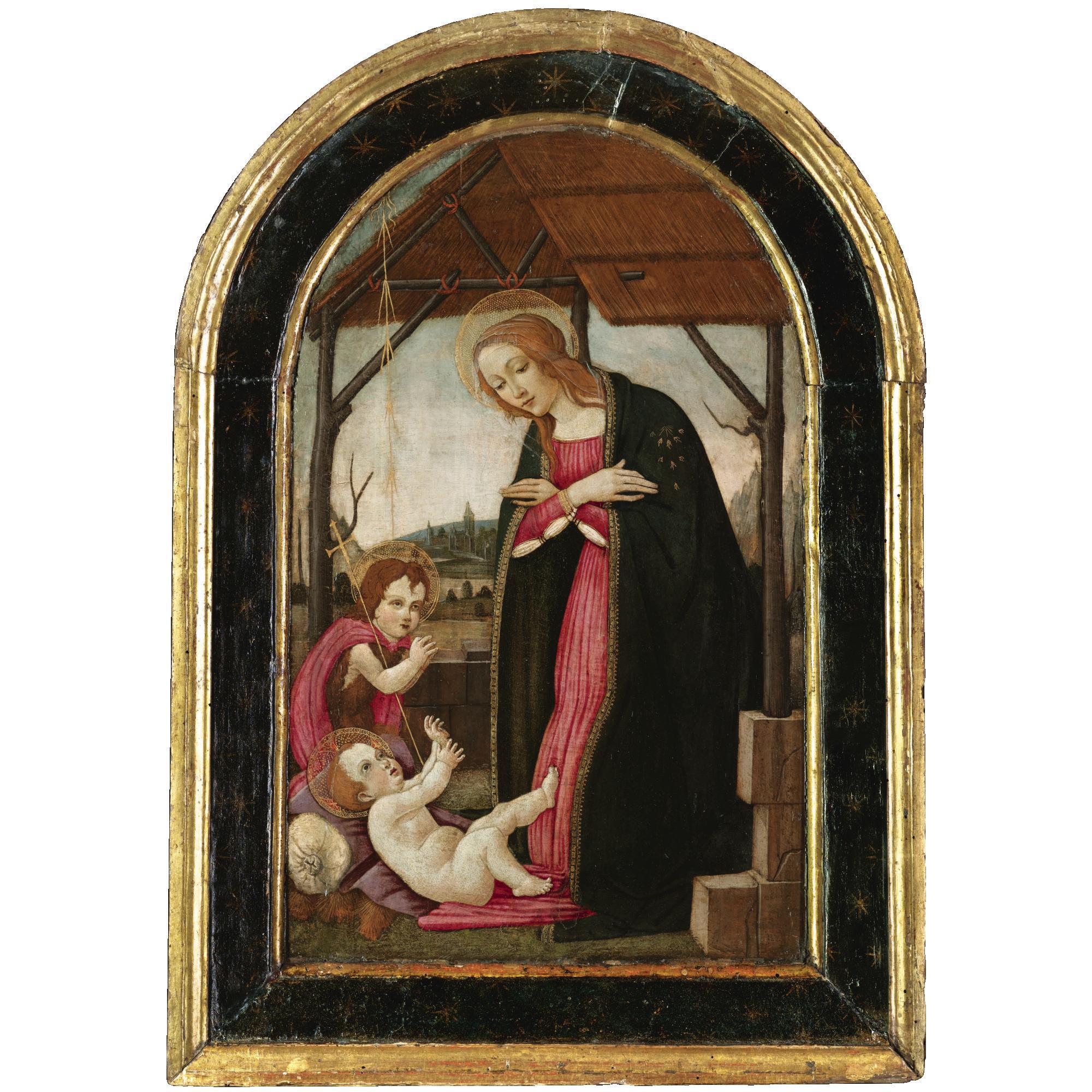 The Master Of The Fiesole Epiphany - The Madonna And Child With The Infant St. John The Baptist