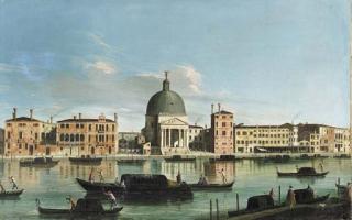 The Master Of The Langmatt Foundation Views - A view of San Simeone Piccolo, Venice, looking west, from the Cannaregio