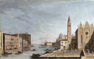 The Master of The Langmatt Foundation Views - The Grand Canal, Venice, looking east towards the Dogana from the Campo di San Vio, with the Palazzo Correr