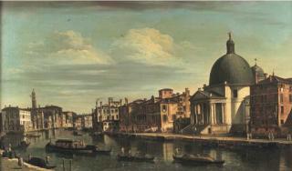 The Master of The Langmatt Foundation Views - The Grand Canal, Venice, looking north-east, with the Church of San Simeone Piccolo