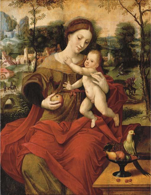 The Master of the Parrot - The Virgin and Child, the Rest on the Flight into Egypt beyond