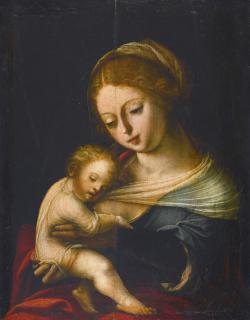 The Master with the Parrot - Virgin With The Sleeping Christ Child