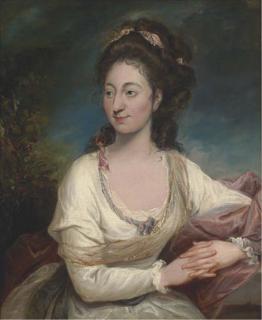 The Reverend Matthew William Peters, R.A. - Portrait of a Lady, three-quarter-length, in a white dress