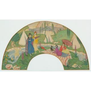 Thea Proctor - Australian Pair Of Watercolours, A Day By The Beach And A Day By The River (2)