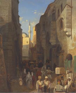 Themistocles von Eckenbrecher I - A Busy Street in Tangiers