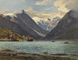 Themistokles von Eckenbrecher - »Bei Mundal am Fjaerlandsfjord«.