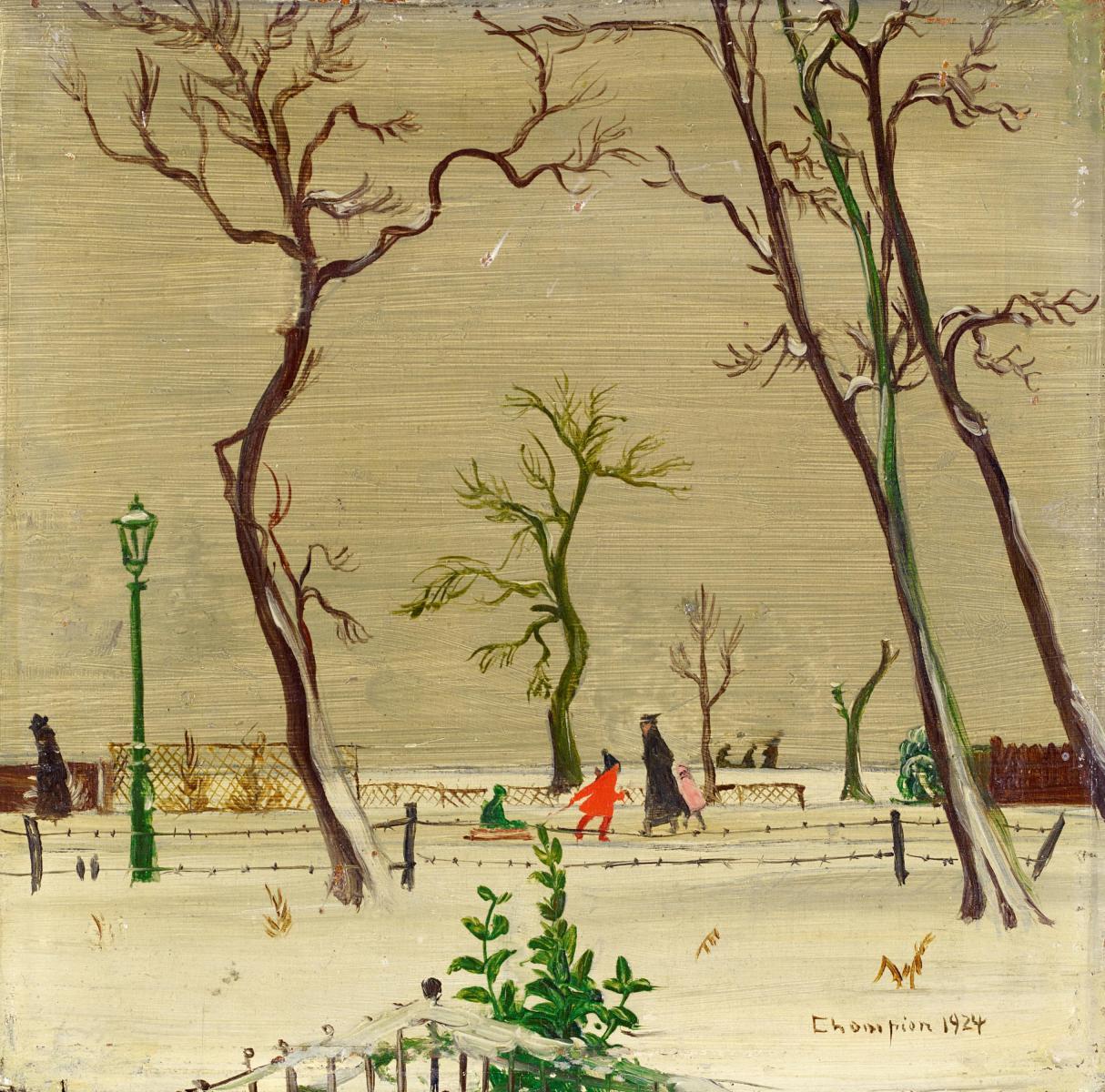 Theo Champion - Düsseldorfer Volksgarten im Winter