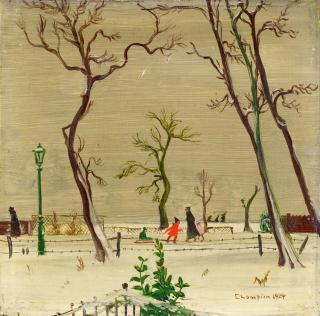 Theo Champion - Düsseldorfer Volksgarten im Winter