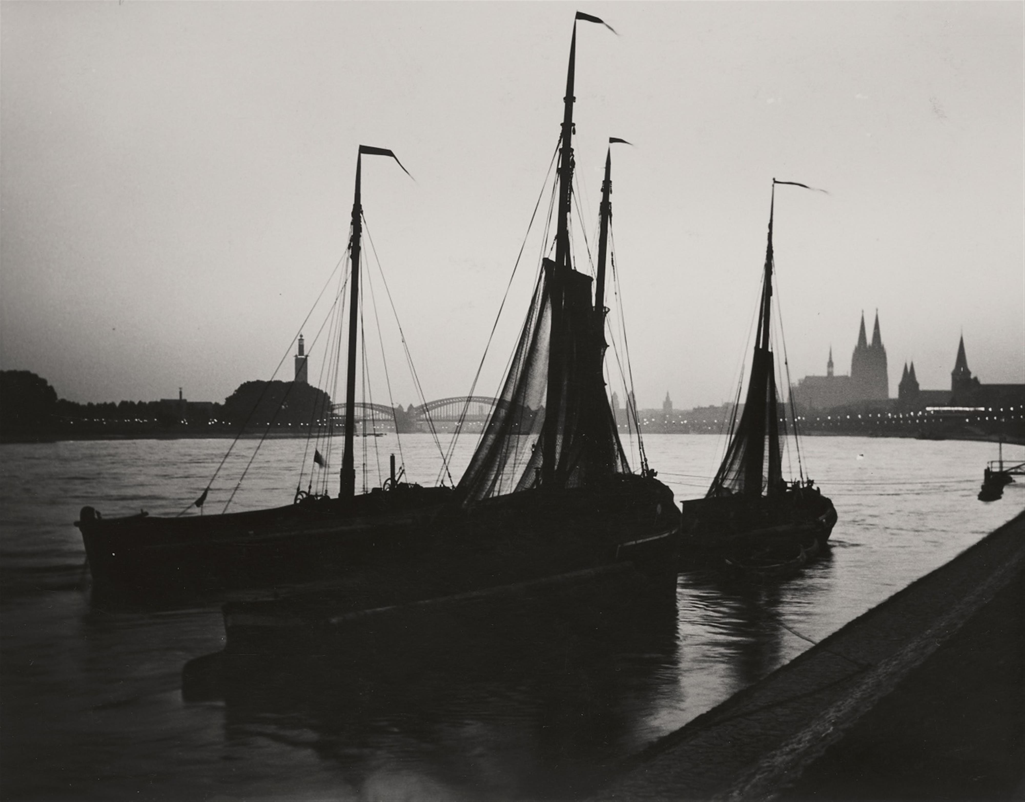 Theo Felten - Sommerabend am Rhein. Am Rhein (Nähe Braubach)