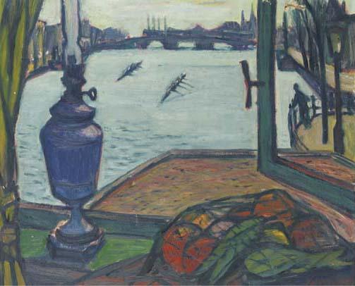 Theo Kurpershoek - Rowers on the river Amstel, Amsterdam