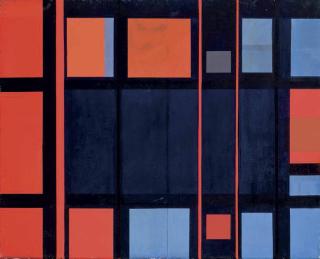 Theo Mendez - Composition with Red and Blue