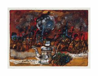 Théo Tobiasse - Nature morte et vieilles maisons