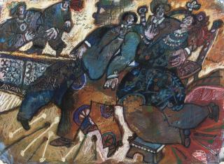 Theo Tobiasse - Portrait de famille couleur de Sinaï