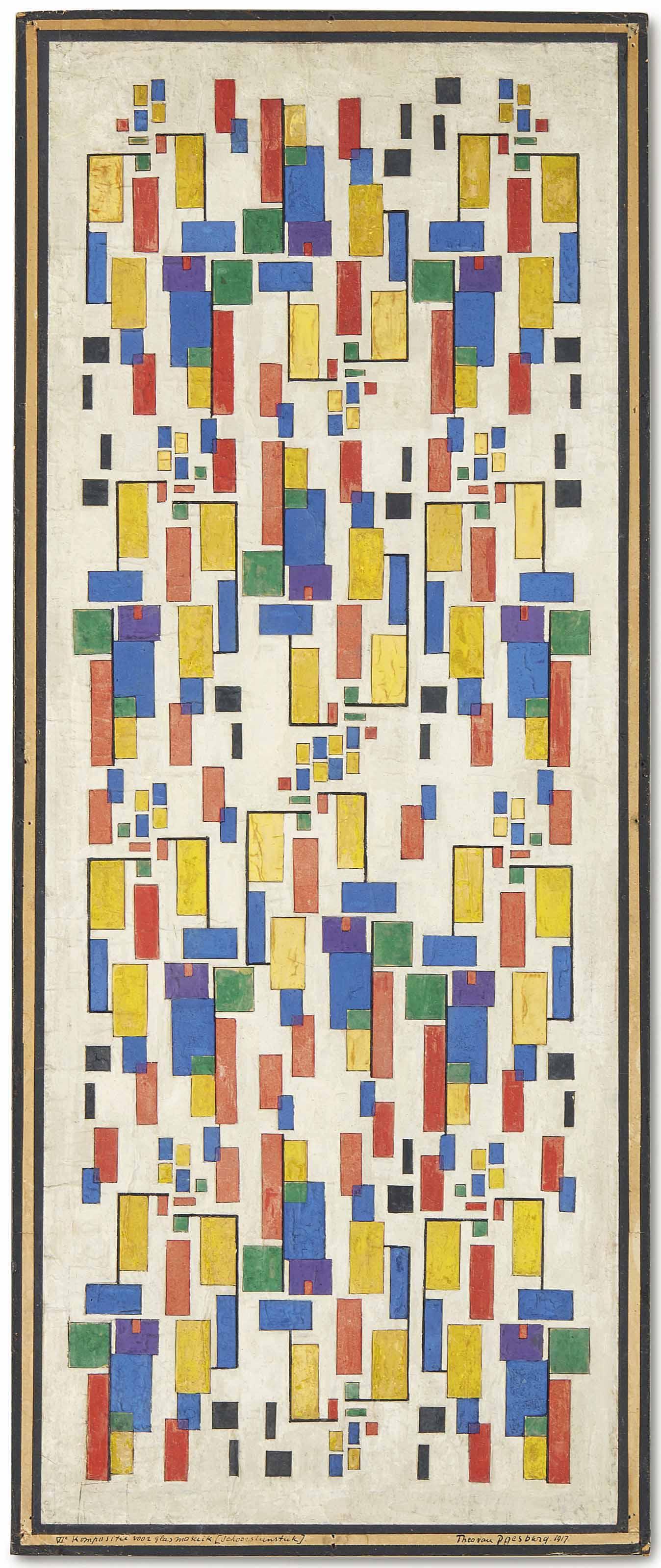 Theo Van Doesburg - Kleurontwerp voor schoorsteenstuk