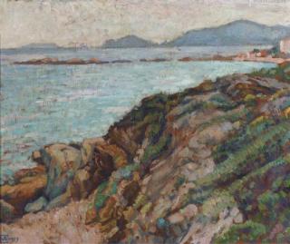 Theo Van Rijsselberghe - La Baie De St. Clair Par Temps Gris