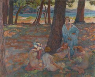 Théo Van Rysselberghe - Etude Pour Les Baigneuses Sous Les Pins
