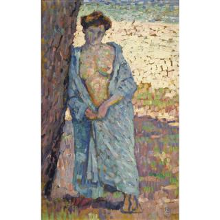 Théo Van Rysselberghe - Jeune Femme Au Peignoir Bleu