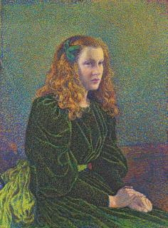 Théo van Rysselberghe - Jeune femme en robe verte (Germaine Maréchal)