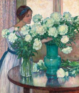 Théo van Rysselberghe - Les pivoines blanches