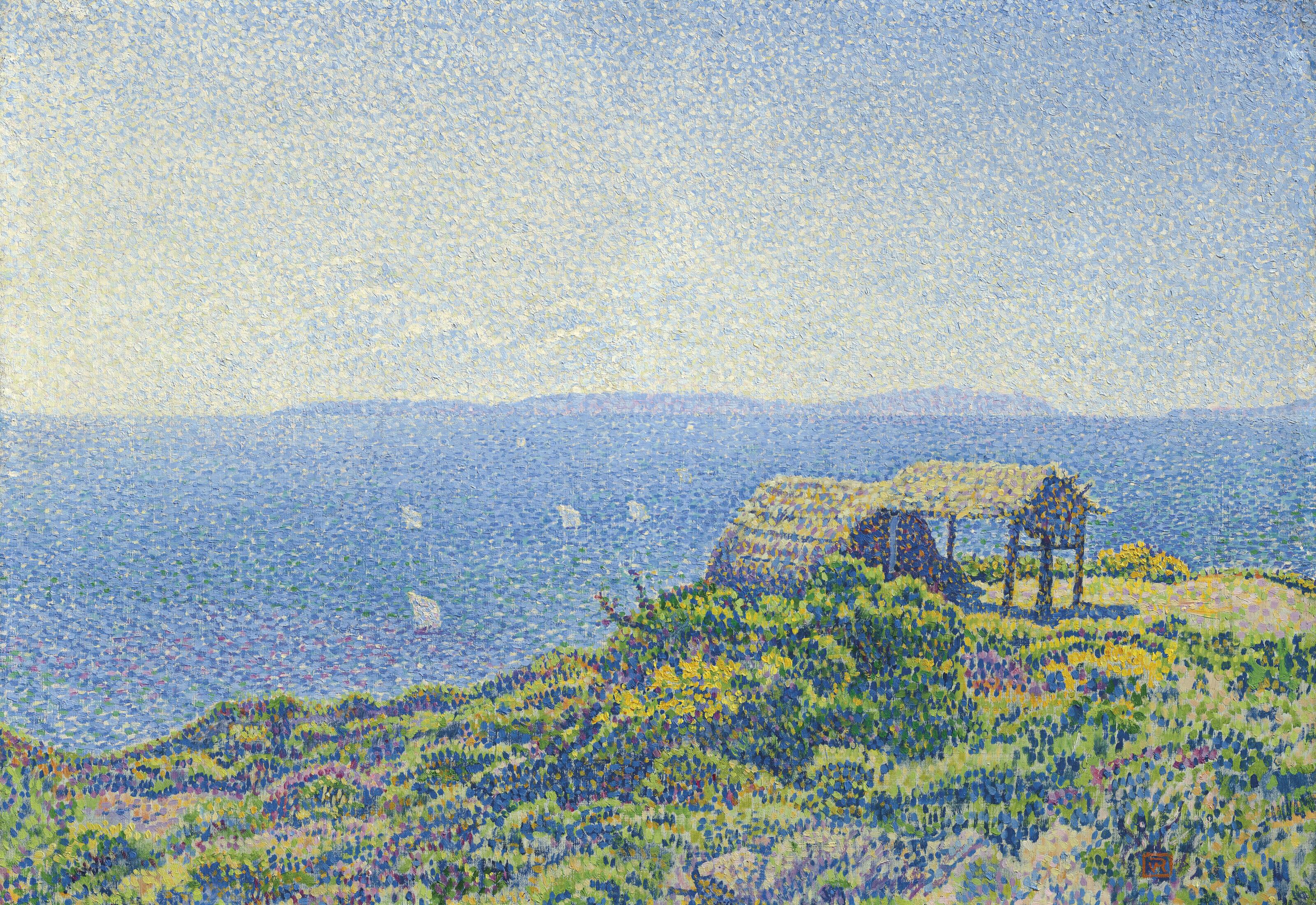 Théo Van Rysselberghe - L\'île du Levant vue du Cap Bénat, Provence