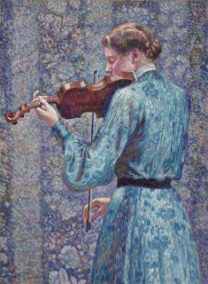 Théo van Rysselberghe - Marie-Anne Weber au violon alto ou Violoniste