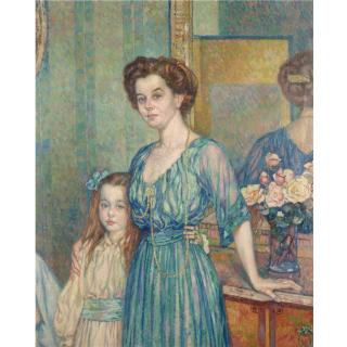 Théo Van Rysselberghe - Mme Von Bodenhausen Avec Un Enfant